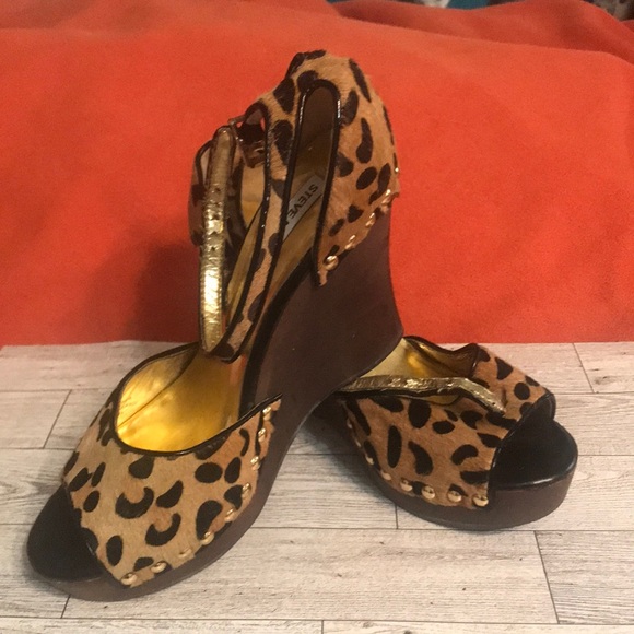 Steve Madden LEOPARD wedges - Picture 1 of 5